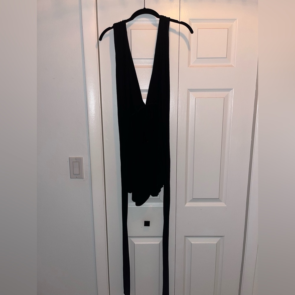 Black Romper Multi-Way tie straps